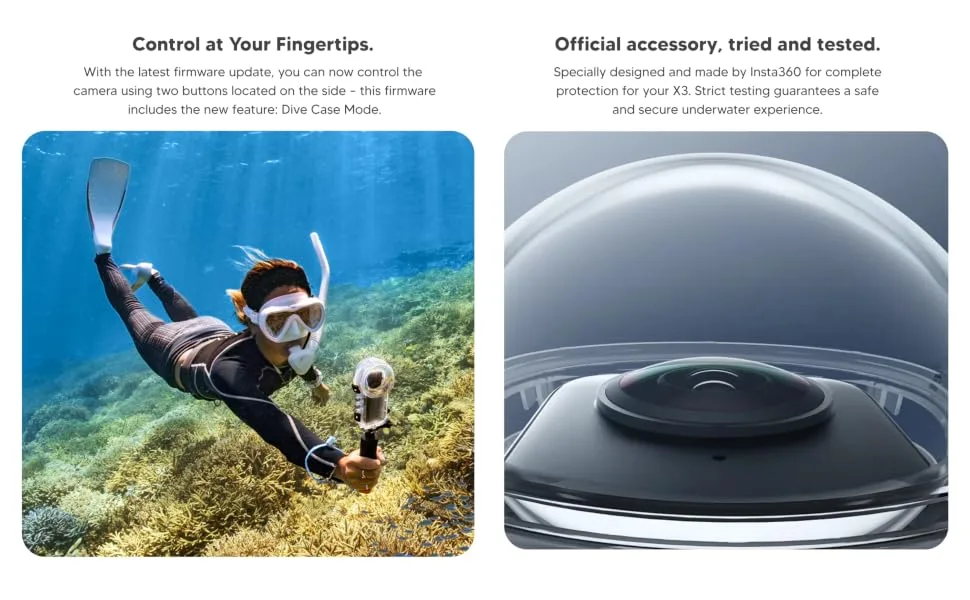 Insta360 X3 Invisible Dive Case - product information 5