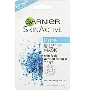 Pure Active self-heating facial mask with clay for oily skin 2 x 6 ml. - product information 2
