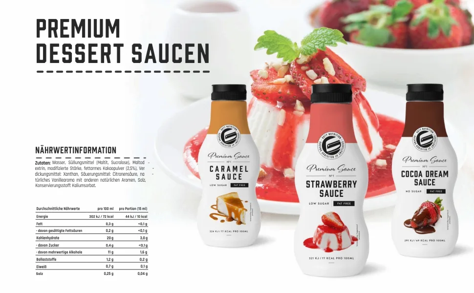 Got7 Sweet Premium Sauce - Low Calorie Dessert Sauce - Perfect for Losing Weight (Salted Caramel 250ml) - Premium