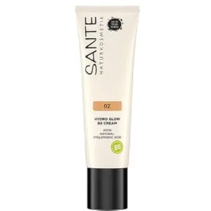 SANTE Natural Cosmetics Hydro Glow BB Cream 02 Medium-Dark with Hylauron & Organic Extracts Vegan 30ml 02 Medium-Dark 30 ml (1 pack) - product information 2