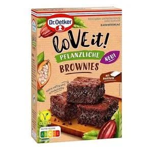 Dr. Oetker LoVE it! Plant-based brownies vegan baking mix for all chocolate fans - product information 2