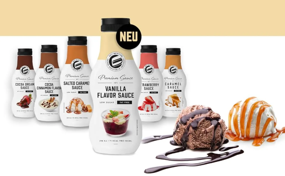 Got 7 Sweet Premium Sauce - Low Calorie Dessert Sauce - Perfect for Weight Loss (Vanilla 250ml) - Saucen