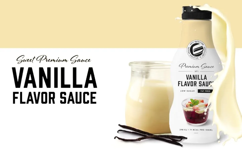 Got 7 Sweet Premium Sauce - Low Calorie Dessert Sauce - Perfect for Weight Loss (Vanilla 250ml) - Vanille Sauce
