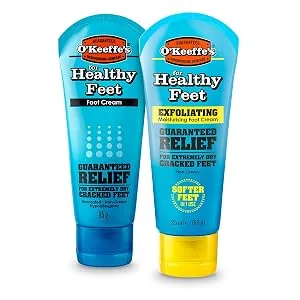 O'Keeffe's Healthy Feet Peeling 80 ml and Healthy Feet 80 ml Twin Pack 85 g (Pack of 2) - HF & HFE