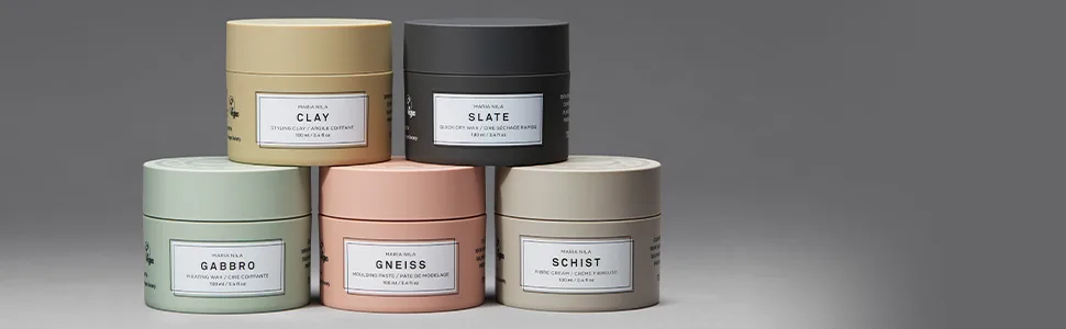 Maria Nila Minerals - Styling Clay 100ml | Defining styling wax for a matte look Unscented 50 ml (1 pack) - stylingpaste maria nila