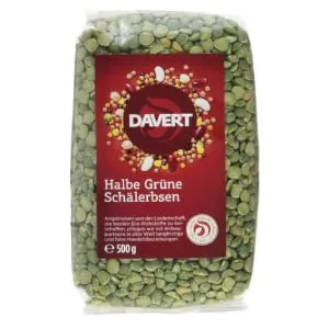 Davert Half Peas Pack of 4 (4 x 500 g) - Organic - product information 2