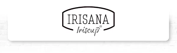 Irisana - menstrual cup - pack with 2 units - size L - pink and transparent - 9 x 6 x 10 cm - Surgical silicone - compatible with IUP - Iriscup model - Logo_irisana