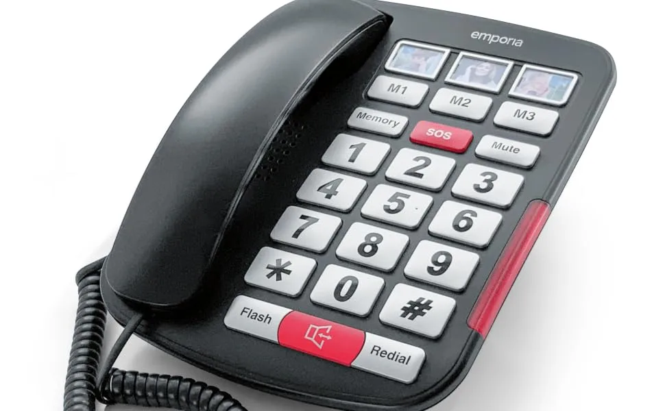 Emporia AMPLi40 telephone with large buttons reinforced black / silver - Ampli40