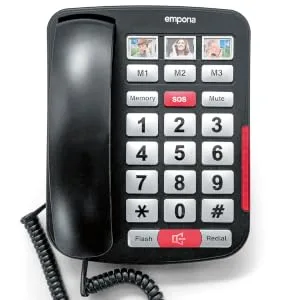 Emporia AMPLi40 telephone with large buttons reinforced black / silver - AMPLI40 Oberteil
