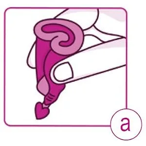 ELANEE menstrual cup size 1 easy removal thanks to discreet pull tab 23 ml capacity (740-00) 1 piece (1 pack) pink - C-Faltung