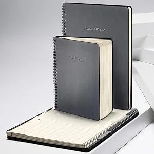 Sigel CO821/3 Premium Spiralblock A4 lined black 80 sheets 3 packs very stable hardcover cover from sustainable paper Conceptum without tabs lined 3 pieces - Spiralblock,notizheft,moleskine notizbuch,spiralheft,block mit spiralbindung,notizblock,notizheft