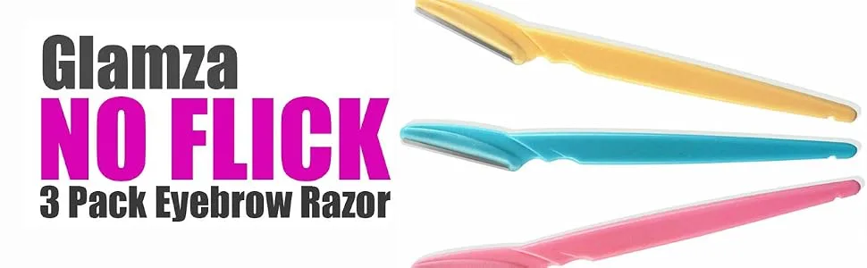 Glamza No Flick Eyebrow Razors 3 Pack - product information 1