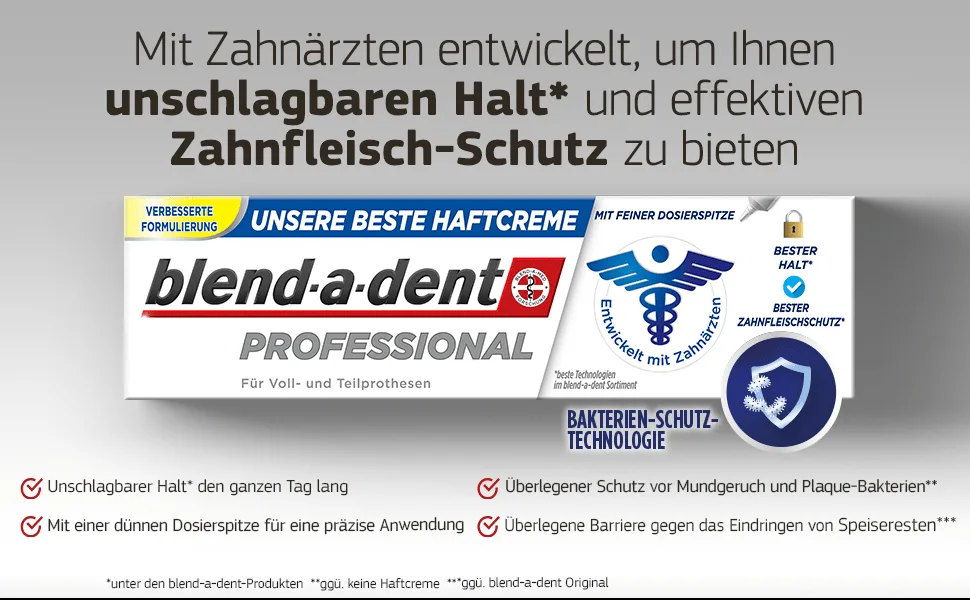 Blend-a-dent PROFESSIONAL Our best denture adhesive New - blend-a-dent