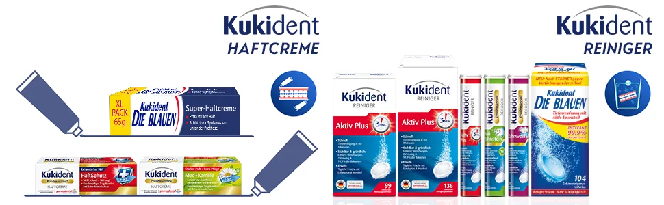 Kukident active plus cleaning tablets - tabs for cleaning dentures denture & denture - 1 x 99 tablets |99 pieces (1 Pack) - Kukident Haftcremen & Kukident Reiniger