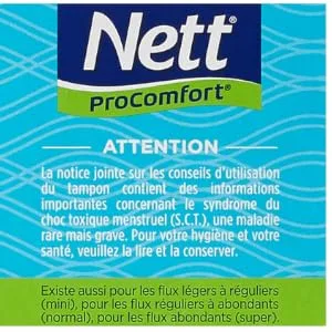 Nett Procomfort Digital Tampons Super Plus Box of 24 24 pieces (1 pack) Super Plus x24 - product information 2