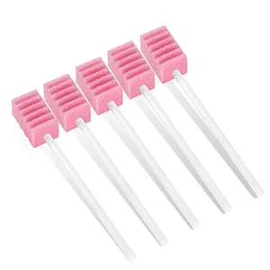 Disposable Oral Swabs, Sterile Dental Sponge Swabsticks Unflavored for Mouth & Gum Cleaning (250 Pack/box) 250 Pack Tooth shape - Safe material