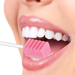 Disposable Oral Swabs, Sterile Dental Sponge Swabsticks Unflavored for Mouth & Gum Cleaning (250 Pack/box) 250 Pack Tooth shape - Using method