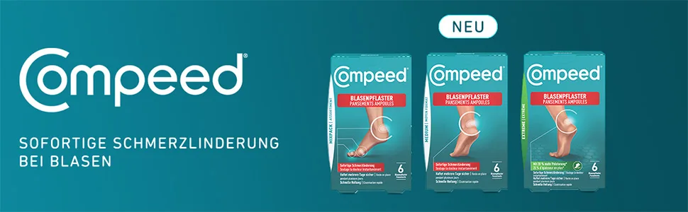 Compeed Blister Plaster Medium - Hydrocolloid plasters against blisters on the heels pack of 6 6 Medium - Header