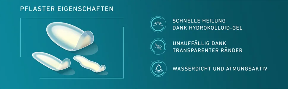 Compeed bladder pavement Mix pack-hydrocolloid patch in different sizes-against blisters on heels toes and for small bubbles 5 pieces (1-pack) 5 pieces (1 Pack) - Pflaster Eigenschaften