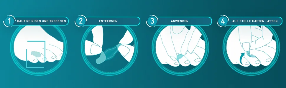 Compeed bladder plaster for the toes-extra small hydrocolloid patches against blisters on the toes 1x 9 pack for the toes extra small bladder pastor - Anwendung
