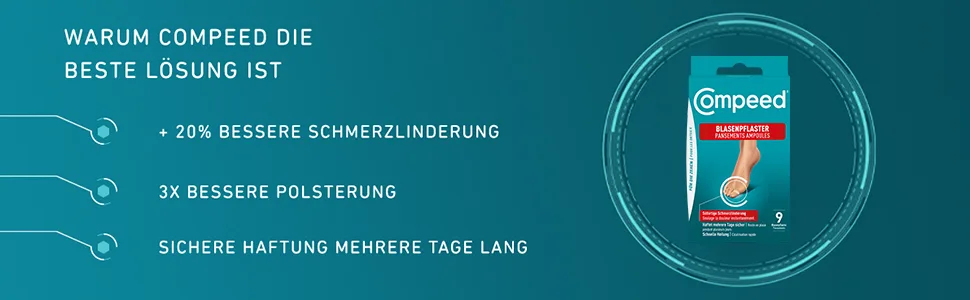 Compeed bladder plaster for the toes-extra small hydrocolloid patches against blisters on the toes 1x 9 pack for the toes extra small bladder pastor - Warum Compeed?