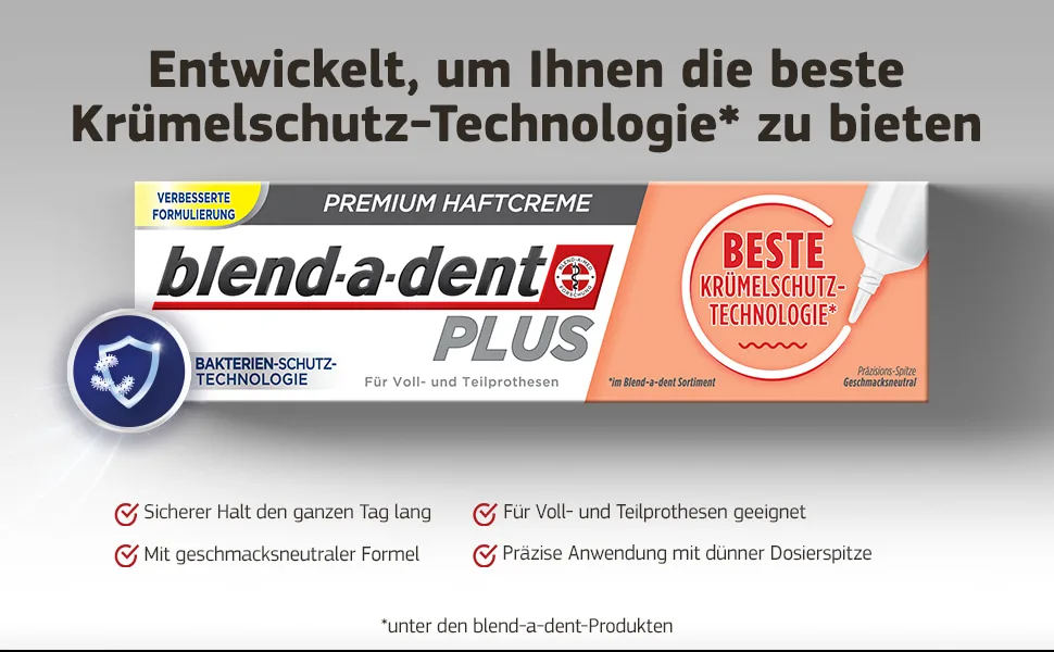 Blend-a-dent Premium Adhesive Cream BEST crumb protection technology New - blend-a-dent
