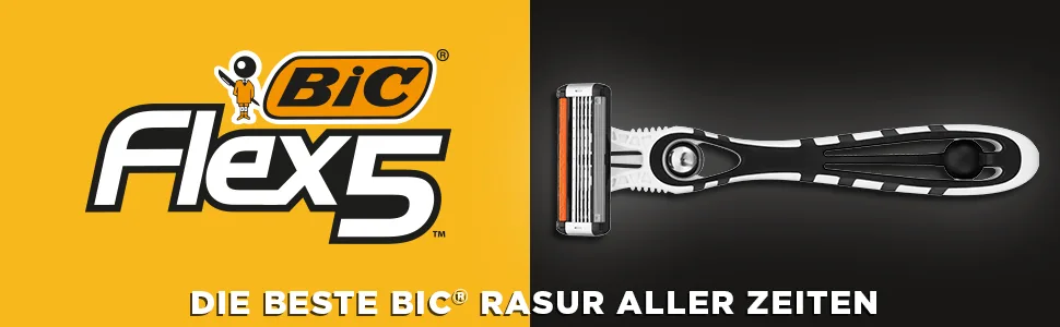 BIC Flex 5 disposable razor men 6 wet razors with 5 blades each with aloe vera & vitamin E for a gentle shave 3 pieces (2 -pack) single - BANNER