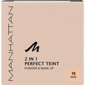 Manhattan 2 in 1 Perfect complexion powder-powder and make-up in one for an absolutely even complexion-color beige 16 9g (1 Pack) 16 beige - product information 2
