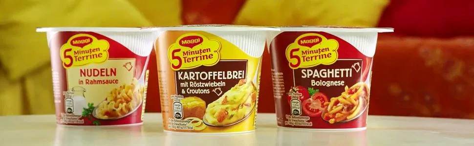 Maggi 5 Minute Terrine Mashed Potatoes with Leaf Spinach Pack of 8 (8 x 47 g) - product information 1