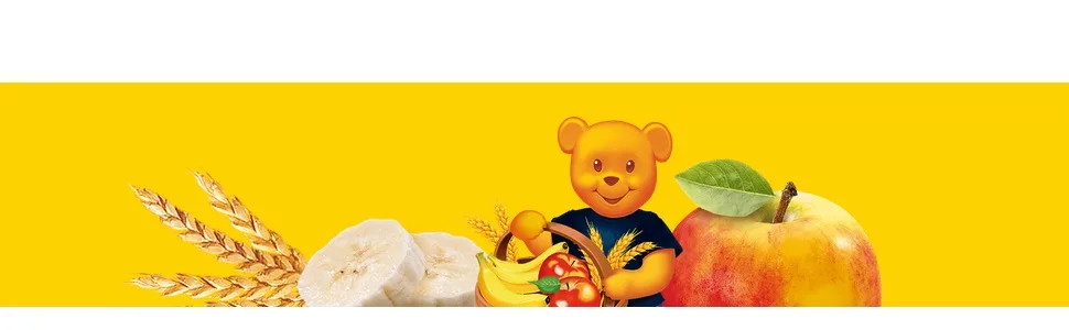 Bebivita children's fun fruit and cereals whole grain in apple-banana pack of 4 (4 x 4 x 90 g) - product information 1