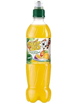 FruchtTiger Orange-Passion Fruit Pack of 6 (6 x 500ml) With deposit - Orange Maracuja