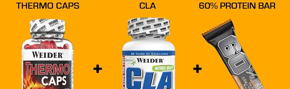 WEIDER Thermo Caps Energy Capsules with Carnitine Green Tea Guarana & Cayenne Pepper 120 Capsules - Thermo Caps