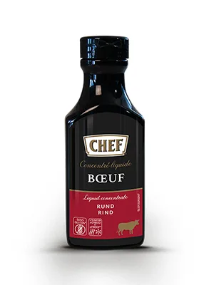 CHEF Liquid Concentrate Beef flavor boost for hearty meat dishes 100% natural flavor pack of 3 (3 x 200ml) - CHEF fluessiges Konzentrat Rind
