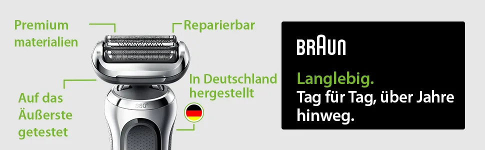 Braun Series 5 Electrician Replacement Service 52S compatible with razor men Series 5 (old generation) silver 1 -pack shaving head - Braun Elektrorasierer
