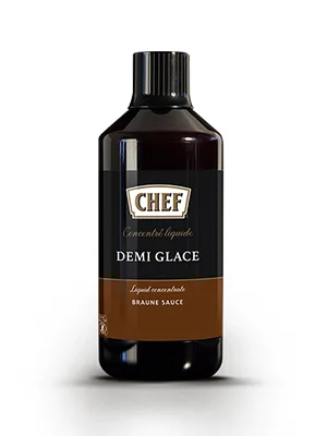 Chef Liquid concentrate Demi Glace taste boost for hearty dishes 100% natural taste 1 Pack (1 x 1l) Demi Glace brown sauce - CHEF Fluessiges Konzentrat Demi Glace.