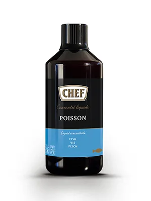 CHEF Liquid Concentrate Fish Flavor Boost for Aromatic Fish Dishes 100% Natural Flavor 1 Pack (1 x 1L) - CHEF Fluessiges Konzentrat Fisch