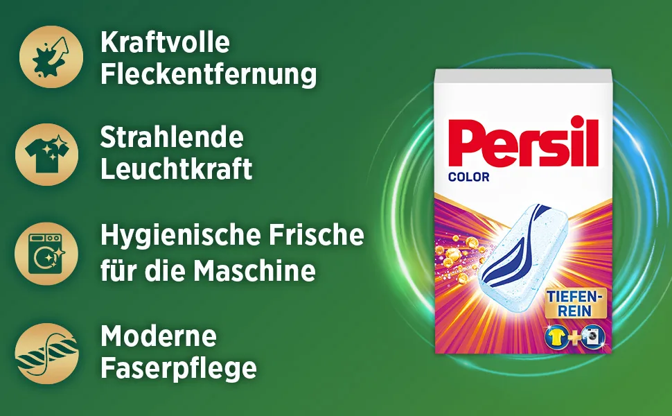 Persil Power Bars Color detergent (60 wash loads) pre -dose colored detergent with biodegradable protective film for pure laundry & hygienic fresh - product information 3