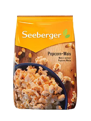 Seeberger Popcorn -corn 10 pack: Butterfly puffmais in a pitch - fresh popcorn quickly prepared - individually seasonable vegan (10 x 500 g) - Seeberger