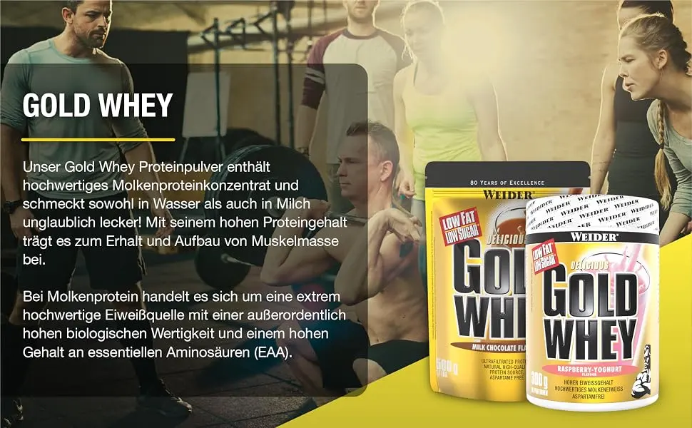 Weider Gold Whey Bag 2-Pack Mix Chocolate/Vanilla 2 x 500 g (1 x 1 kg) - Gold whey