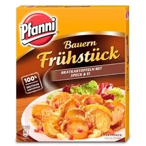 Pfanni farmers breakfast potato -ready dish fried potatoes with bacon & egg 100% German potatoes 1 x 400 g farmers breakfast 400 g (1 Pack) - product information 2