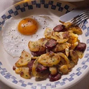 Pfanni farmers breakfast potato -ready dish fried potatoes with bacon & egg 100% German potatoes 1 x 400 g farmers breakfast 400 g (1 Pack) - product information 5