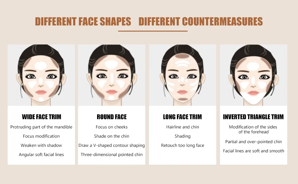 Cream Bronzer Contour Stick, Concealer Stick,Highlighter Makeup Stick, Highlight make up,cream contour palette,Waterproof Professional Highlighter Contour Face Makeup (1) #01 - Double-end Face Concealer