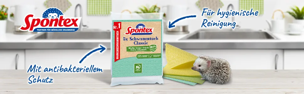 Spontex Sponge Cloth Classic 5 pieces Sponge Cloth Classic 5-pack - Banner