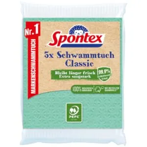 Spontex Sponge Cloth Classic 5 pieces Sponge Cloth Classic 5-pack - packshot