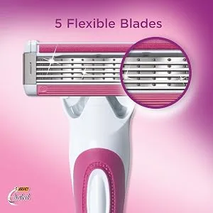 BIC Soleil Click 5 Women's Disposable Razor, Five Blade, 1 Handle and 10 Cartridges, For a Smooth and Close Shave - BIC Soleil Click 5 Women