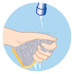 Spontex hob glitter cleaning sponge for glass ceramics and sensitive surfaces ideal for hobs scratch -free and suction -free 1 piece (1 -pack) 1 piece (1 -pack) hob - Picto