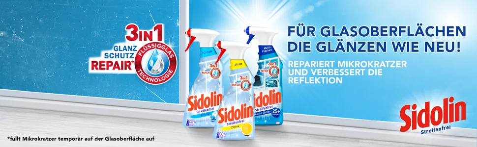 Sidolin Citrus glass cleaner 500ml spray bottle for a perfect radiant shine and against microcracks 500 ml (1 pack) - product information 1