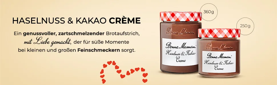 Bonne Maman Hazelnut & Cocoa Cream 360g - Haselnuss Kakao 03