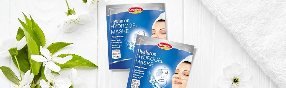 Schaebens Hyaluron Hydrogel Mask pack of 3 (3 x 1 piece) - Header Hydrogel