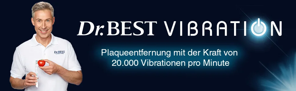 Dr.Best Vibration Breath Fresh Toothbrush Medium (1 piece) for up to 50 percent better accessibility between the teeth - dr. best